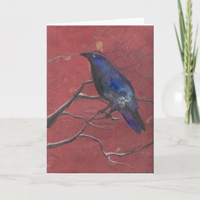 Cartão De Festividades Midnight Raven (Frente)