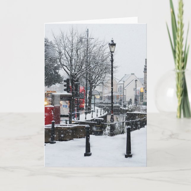 Cartão De Festividades Midsomer Norton no inverno (Frente)