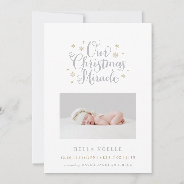 Cartão De Festividades Milagre de Natal (Frente)