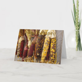 Cartão De Festividades Milho de Ação de Graças