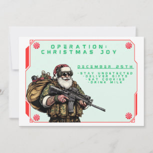Cartão De Festividades Militares Engraçados/Papais noeis de Natal