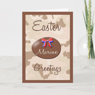 Cartão De Festividades Military Marine Chocolate Egg Easter Card