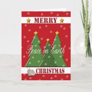Cartão De Festividades Military Merry Christmas Peace on Earth Card