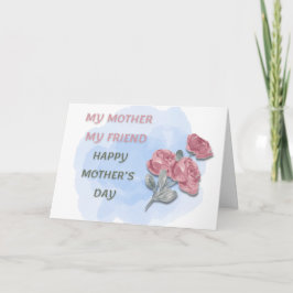 Cartão De Festividades Minha Mãe Meu Amigo