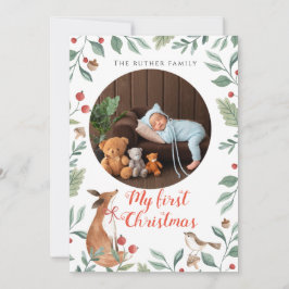 Cartão De Festividades Minha primeira Aquarela de Natal