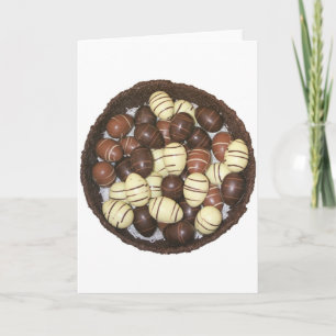 Cartão De Festividades Mini Páscoa em ninho de chocolate