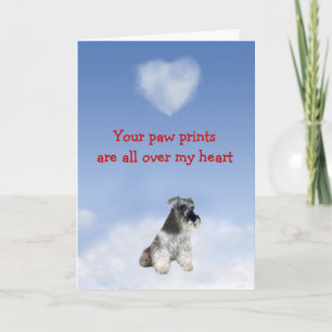 Cartão De Festividades Miniatura Schnauzer Puppy Love Card