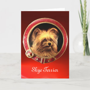 Cartão De Festividades MINIATURA VICTORIANA PORTRAITS Skye Terrier