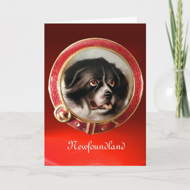 Cartão De Festividades MINIATURE DOG PORTRAITS New Land (Frente)