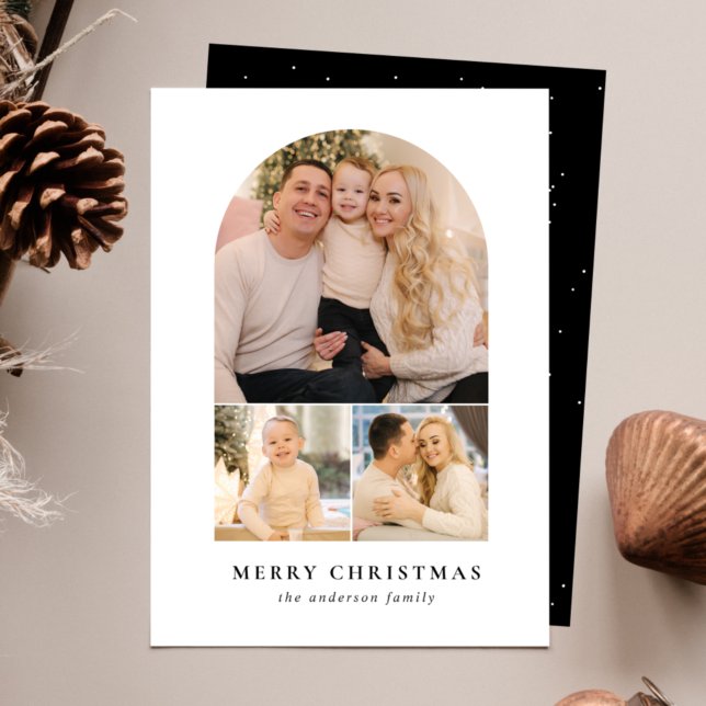 Cartão De Festividades Minimalist Arch 3 Photo (Criador carregado)