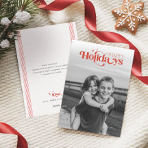 Minimalist Black and White Photo Retro Christmas