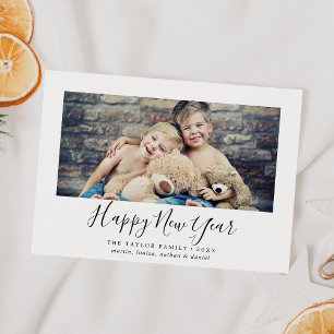 Cartão De Festividades Minimalist Happy New Year Landscape Photo