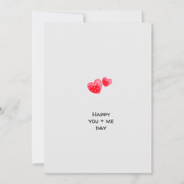 Cartão De Festividades Minimalist Heart You & Me Valentine's Day Special 