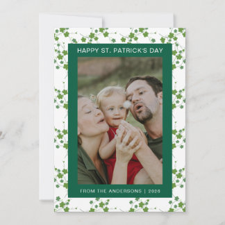 Cartão De Festividades Minimalist lucky shamrock st. Patrick's Day Photo