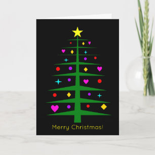 Cartão De Festividades Minimalist Modern Christmas Tree