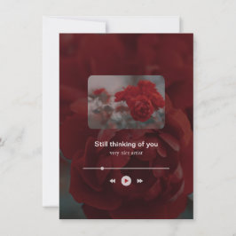 Cartão De Festividades Minimalist Red Music Player Valentine's Day
