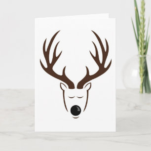 Cartão De Festividades Minimalist Reindeer Holiday Card