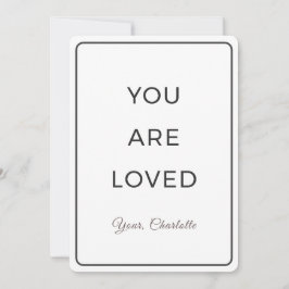 Cartão De Festividades Minimalist You Are Loved Valentine Card