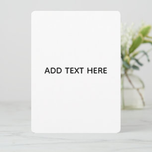 Cartão De Festividades Minimalista Branco Elegante para Qualquer Ocasião