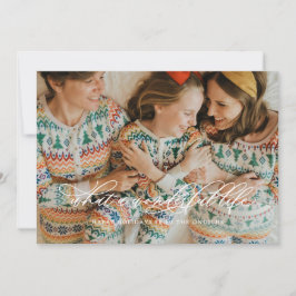 Cartão De Festividades Minimalista Caligrafia Vida Maravilhosa Branca