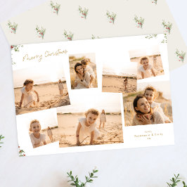 Cartão De Festividades Minimalista Elegante Natal Botânico 7 Fotos 