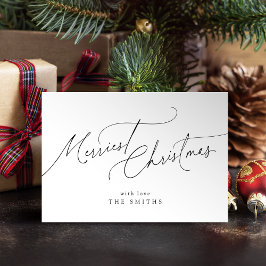 Cartão De Festividades Minimalista Elegante Roteiro Natal Mais Alegre