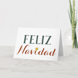 Cartão De Festividades Minimalista Feliz navidad estrela de Natal festivo