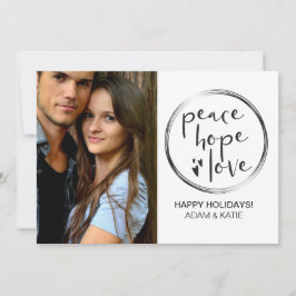 CARTÃO DE FESTIVIDADES MINIMALISTA | FÉRIAS | AMOR DE ESPERANÇA DE PAZ | 