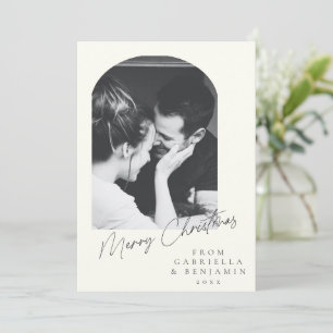 Cartão De Festividades Minimalista Moderno Elegante Natal Foto Personaliz