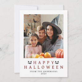 Cartão De Festividades Mínimalista Moderno Spooky Feliz Halloween 1 Foto