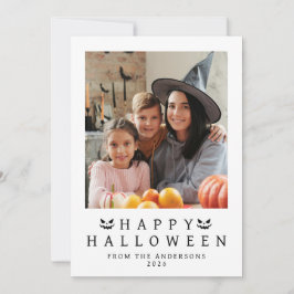 Cartão De Festividades Mínimalista Moderno Spooky Feliz Halloween 1 Foto