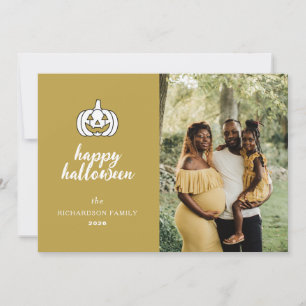 Cartão De Festividades Mínimalista Moderno Spooky Feliz Halloween 1 Foto