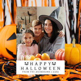 Cartão De Festividades Mínimalista Moderno Spooky Feliz Halloween 1 Foto