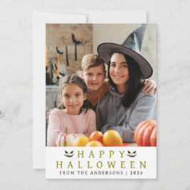 Cartão De Festividades Mínimalista Moderno Spooky Feliz Halloween 1 Foto
