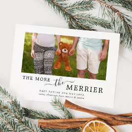 Cartão De Festividades Minimalista Quanto Mais Feliz For A Foto De Gravid