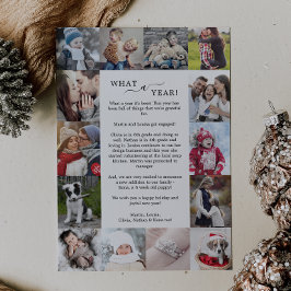 Cartão De Festividades Minimalista Que Natal De Colagem De Fotos De Um An