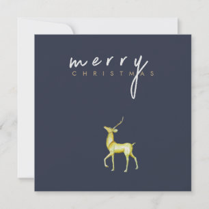 Cartão De Festividades Minimalista Reindeer Merry Corporação de Natal