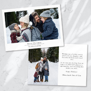 Cartão De Festividades Mínimo 2 Foto Feliz Natal