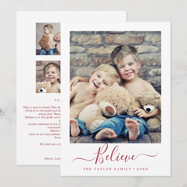 Cartão De Festividades Mínimo Ano De Acreditação Vermelha Na Revisão Do R (Frente/Verso)