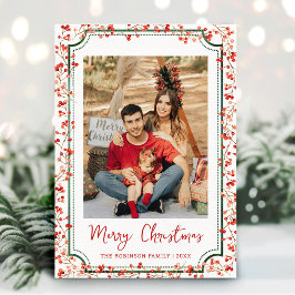 Cartão De Festividades Mínimo Berries Winter Felry Natal 1 Foto