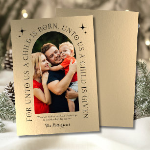 Cartão De Festividades Mínimo de Foto da Família Religiosa de Natal