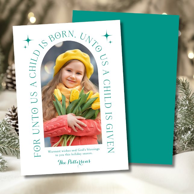 Cartão De Festividades Mínimo de Foto da Família Religiosa de Natal (Criador carregado)