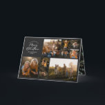 Cartão De Festividades Mínimo de preto moderno 11 família fotobotânica<br><div class="desc">Feliz Natal. Cartão de feriado de script de folhagem multicoloração fotográfica mínimo moderno. A mão pintada de eucalipto,  folhagem mínima e coroa rattan moderna dão a este cartão de feriado uma sensação luxuosa. Na classe verde,  preto,  verde,  castanho e cinza. Ano na revisão 11 design de fotos.</div>