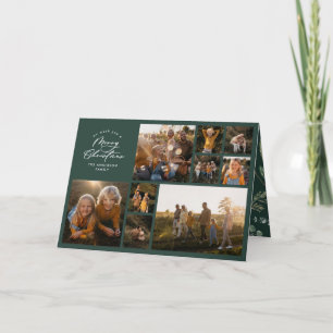 Cartão De Festividades Mínimo de verde moderno 11 família fotobotânica