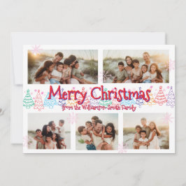 Cartão De Festividades Mínimo Moderno de Natal - Portão 5 Foto