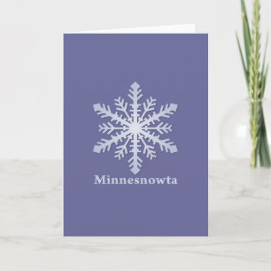 Cartão De Festividades Minnesnowta Blue Snowflake
