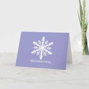Cartão De Festividades Minnesnowta Snowflake