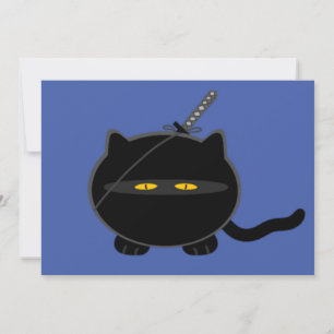 Cartão De Festividades Misfit Ninja Cat