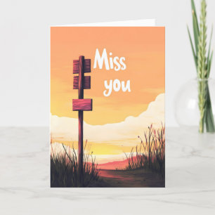 Cartão De Festividades Miss You Sunset