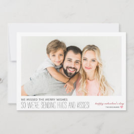 Cartão De Festividades Missed Wishes Hugs & Kisses Photo Card